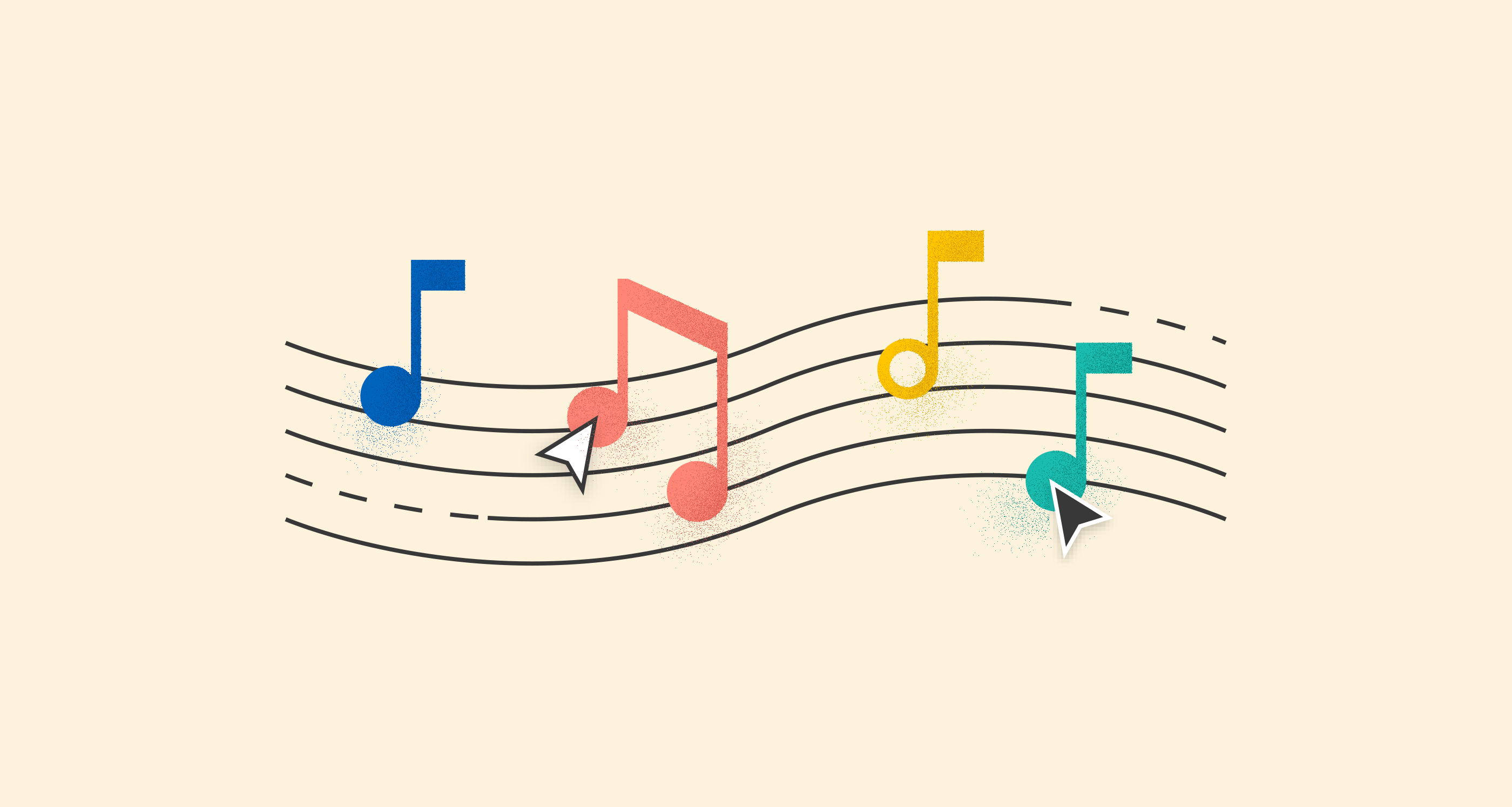 Colorful sheet music