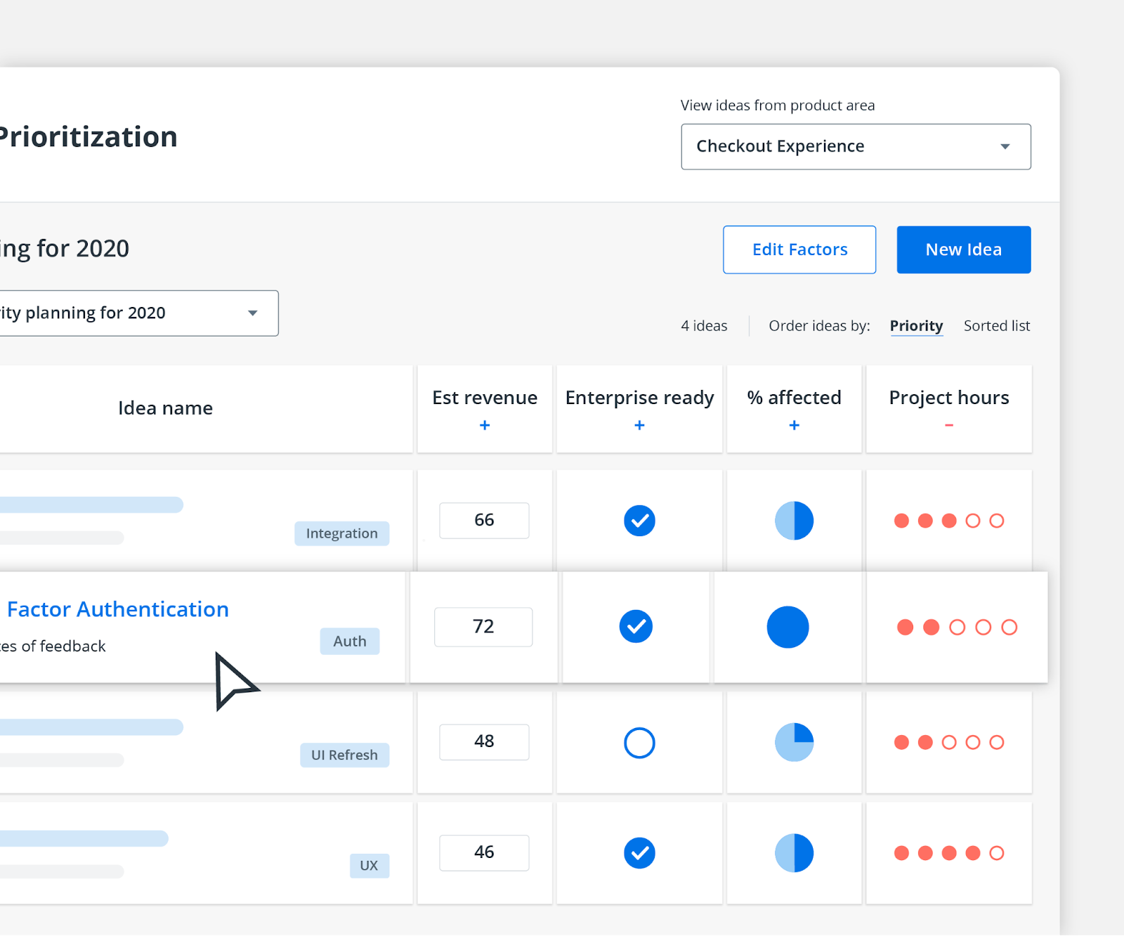 Roadmunk feature prioritization