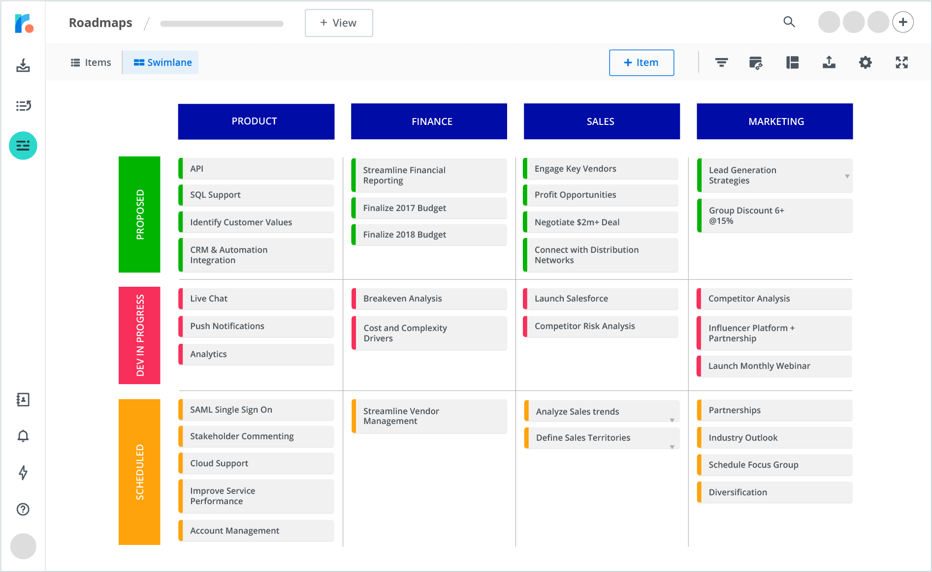 Roadmap Templates Excel Ppt Alternative Roadmunk