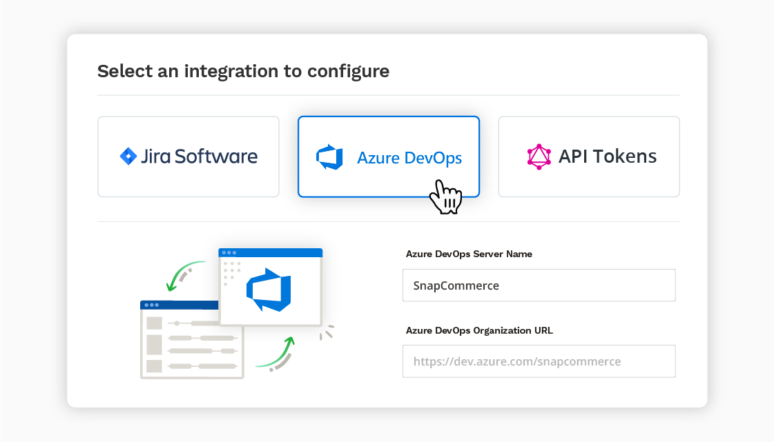 Example of Roadmunk Azure DevOps integration workflow