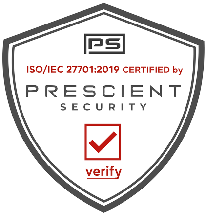 ISO/IEC 27001:2022 Certified by Prescient Security